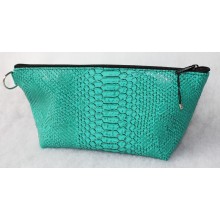 Pochette crocro turquoise