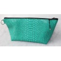 Pochette crocro turquoise